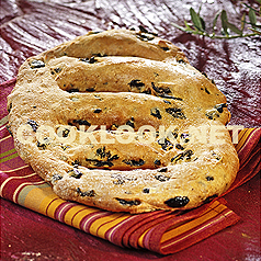 Banque image culinaire : Fougasse aux olives
