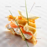 photo recette Triangle gaufré au saumon