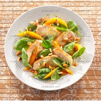 photo recette Salade exotique de poulet à la mangue