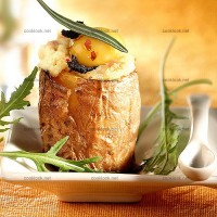 photo recette Pommes de terre farcies au foie gras