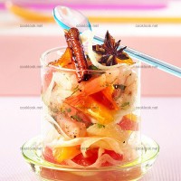 photo recette Cœurs de fenouil et crevettes à la vinaigrette d'agrumes