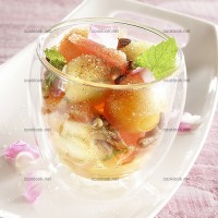 photo recette Melon et pastèque parfumés à la rose