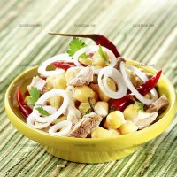 photo recette Salade de pois chiche au thon