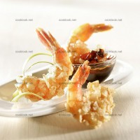 photo recette Crevettes aux flocons de riz