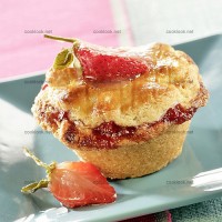 photo recette Petits gâteaux à la confiture de fraises