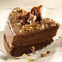 photo recette Gâteau au chocolat et pistaches caramélisées
