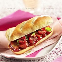 photo recette Sandwich aux fruits rouges et menthe