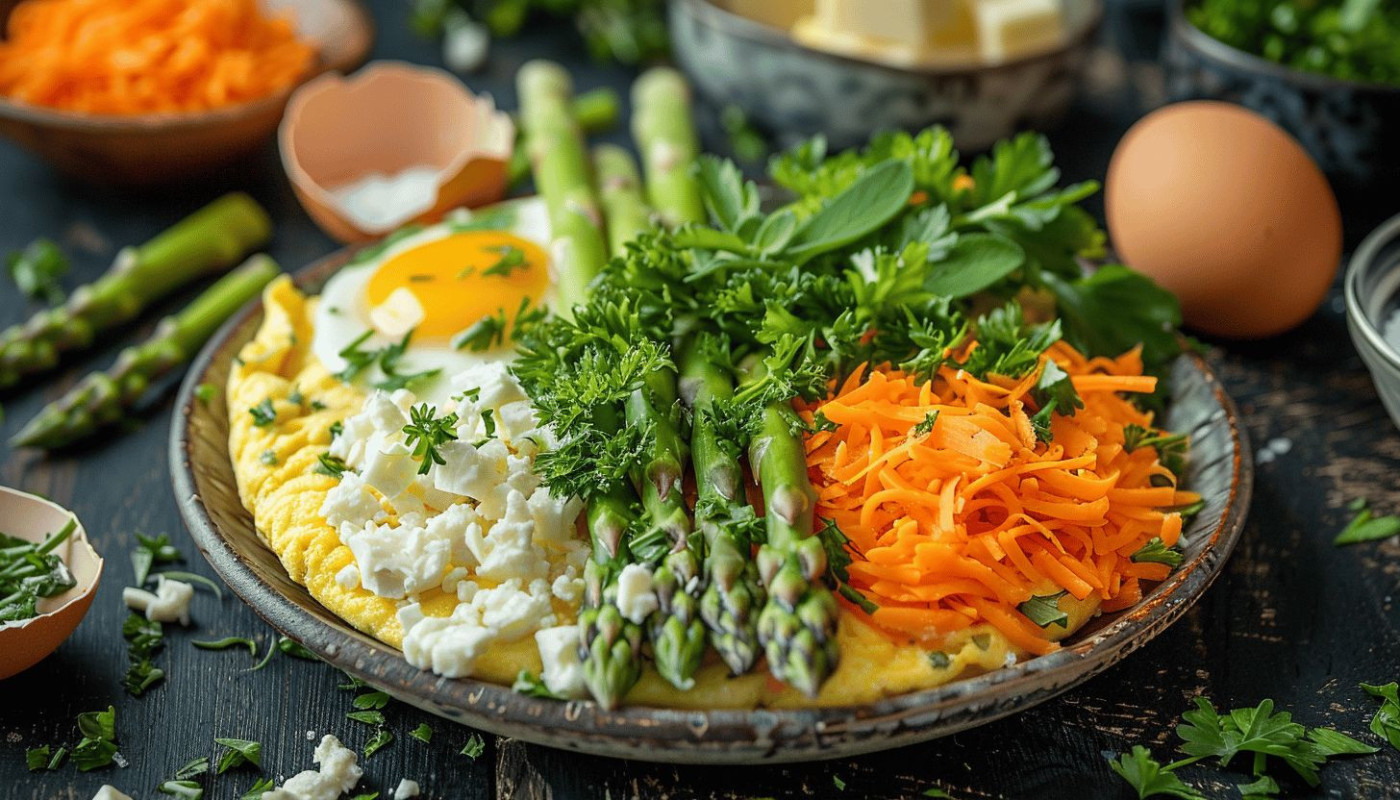 La recette délicieuse de l'omelette aux asperges vertes