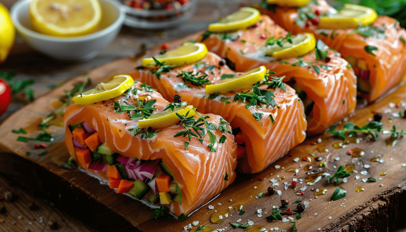 Réaliser une succulente recette de paupiette de saumon aux légumes