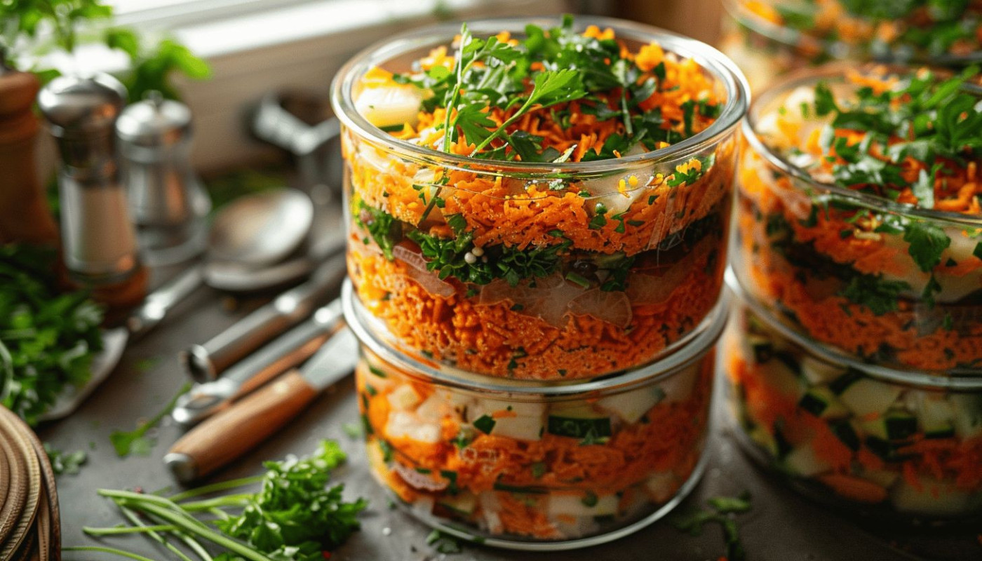 Recette savoureuse de verrine à la carotte râpée