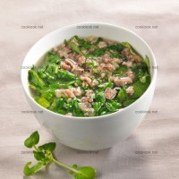 photo recette Soupe de cresson à la viande de porc
